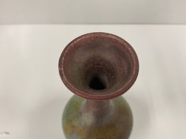 Marietjie van der Merwe; Green and Mauve Bottle Vase