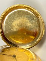 18ct gold open-faced lever watch, Sheffield, 1909