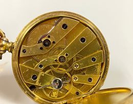 18ct gold open-faced lever watch, Sheffield, 1909