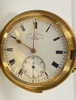 18ct heavy gold cased minute repeating keyless lever watch, Thomas Russell & Son, Chester 1912