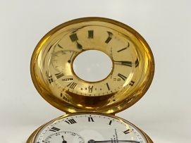 18ct gold half hunter lever watch, Goldsmiths & Silversmiths Co Ltd, London, 1918