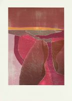 Fred Schimmel; Untitled (Abstract Composition in Pink and Purple)