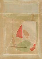 Fred Schimmel; Untitled (Abstract Composition in Brown and Red)