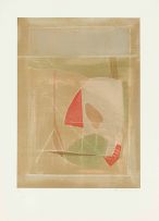 Fred Schimmel; Untitled (Abstract Composition in Brown and Red)