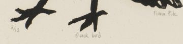 Fiona Pole; Wooden Girl III; Black Bird; Song Bird, three