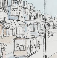 Arthur Edward Cantrell; Commissioner Street in the Early (Eighteen) Nineties (with Horse-Drawn Trams)