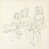 Jean Welz; Three Nude Figures