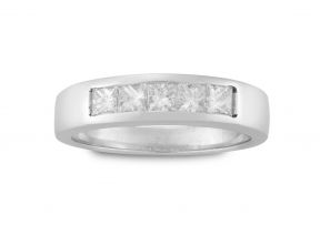 Diamond half eternity 18ct white gold ring