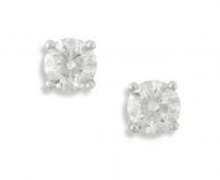 Diamond and 18ct white gold earrings