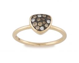 Diamond and 18ct rose gold ring, designed by Taz Watson