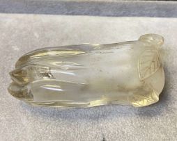 A Chinese crystal 'finger citron' snuff bottle, Qing Dynasty, 19th century