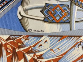 Hermès Au son du Tam-tam silk scarf, designed by Laurence ''Toutsy'' Bourthoumieux, introduced 1997