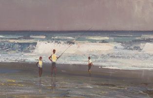 Christopher Tugwell; Fishing on the Beach