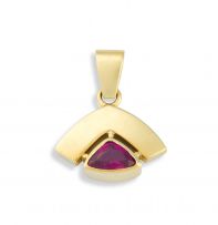 Ruby and 18ct gold pendant