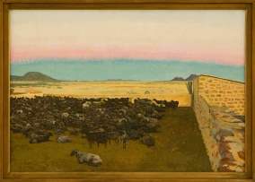 Adolph Jentsch; Evening, Sheepfold