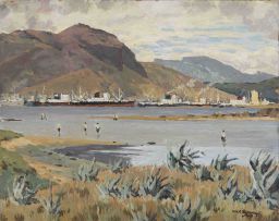 Max Boullé; View of Port Louis, Mauritius, from the North West