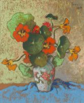 Conrad Theys; Nasturtiums in a Vase