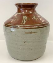 Hyme Rabinowitz; Stoneware Cannister and a Vase
