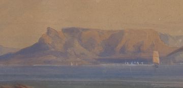 Thomas Bowler; Table Bay from the beach, Blueberg (sic)