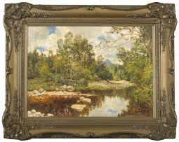 Cecil Thornley Stewart; Landscape with River