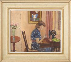 Enslin du Plessis; Woman Sewing