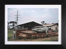 Guy Tillim; Stanley Statue Lies on an African International Association (Leopold's company) Steamboat, Kinshasa 2003