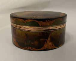 A painted tortoiseshell box, late 18th/early 19th century