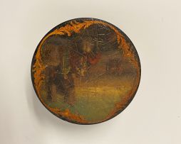A painted tortoiseshell box, late 18th/early 19th century