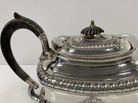 An Edwardian three-piece silver tea set, Joseph Rodgers & Sons, Sheffield, 1903