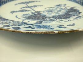 A Chinese blue and white charger, Qing Dynasty, Qianlong period, 1736-1795