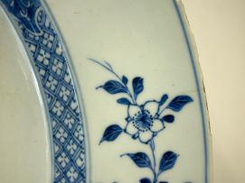 A Chinese blue and white charger, Qing Dynasty, Qianlong period, 1736-1795