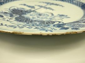 A Chinese blue and white charger, Qing Dynasty, Qianlong period, 1736-1795