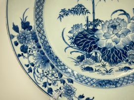 A Chinese blue and white charger, Qing Dynasty, Qianlong period, 1736-1795