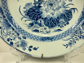 A Chinese blue and white charger, Qing Dynasty, Qianlong period, 1736-1795