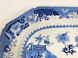 A Chinese blue and white dish, Qing Dynasty, Qianlong period, 1736-1795