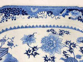 A Chinese blue and white dish, Qing Dynasty, Qianlong period, 1736-1795