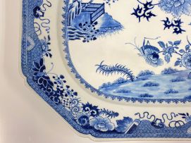 A Chinese blue and white dish, Qing Dynasty, Qianlong period, 1736-1795