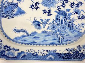 A Chinese blue and white dish, Qing Dynasty, Qianlong period, 1736-1795