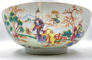 A Chinese famille-rose christening bowl, Qing Dynasty, late 18th/early 19th century