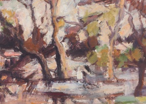 Kenneth Baker; Landscape with Trees