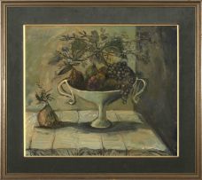 Christo Coetzee; Still Life with Foliage and Fruit