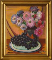 Maggie Laubser; Still Life with Flowers and Fruit
