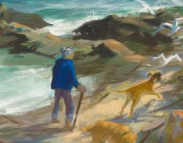 Marjorie Wallace; Walking on the Beach, Onrus River