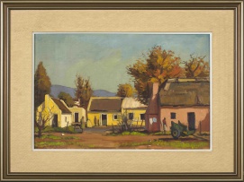 David Botha; Cape Cottages in Autumn