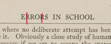 William Kentridge; Errors (Eros) in School/Predispositions towards Error
