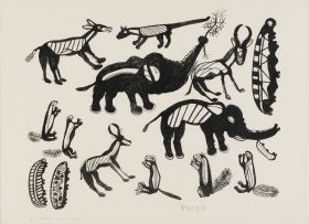 Qwaa Mangana; Elephants and Creatures