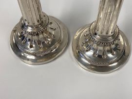 A pair of Swedish silver candlesticks, Johan Henrik Schvart, Karlskrona, 1789