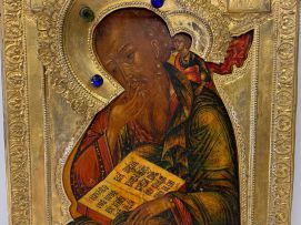 A Russian icon, possibly Saint John The Evangelist, 19th century