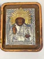 A Russian icon, Saint Nicholas, The Wonderworker, 19th century