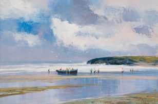 Christopher Tugwell; Fishing Boat on the Beach